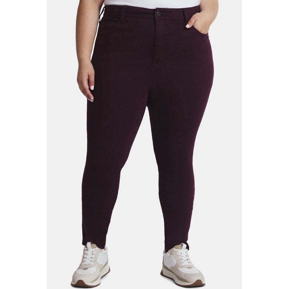 Terra & Sky – Women's Skinny‎ High Rise Jeans – Darkest Plum – Size 18W – NWT